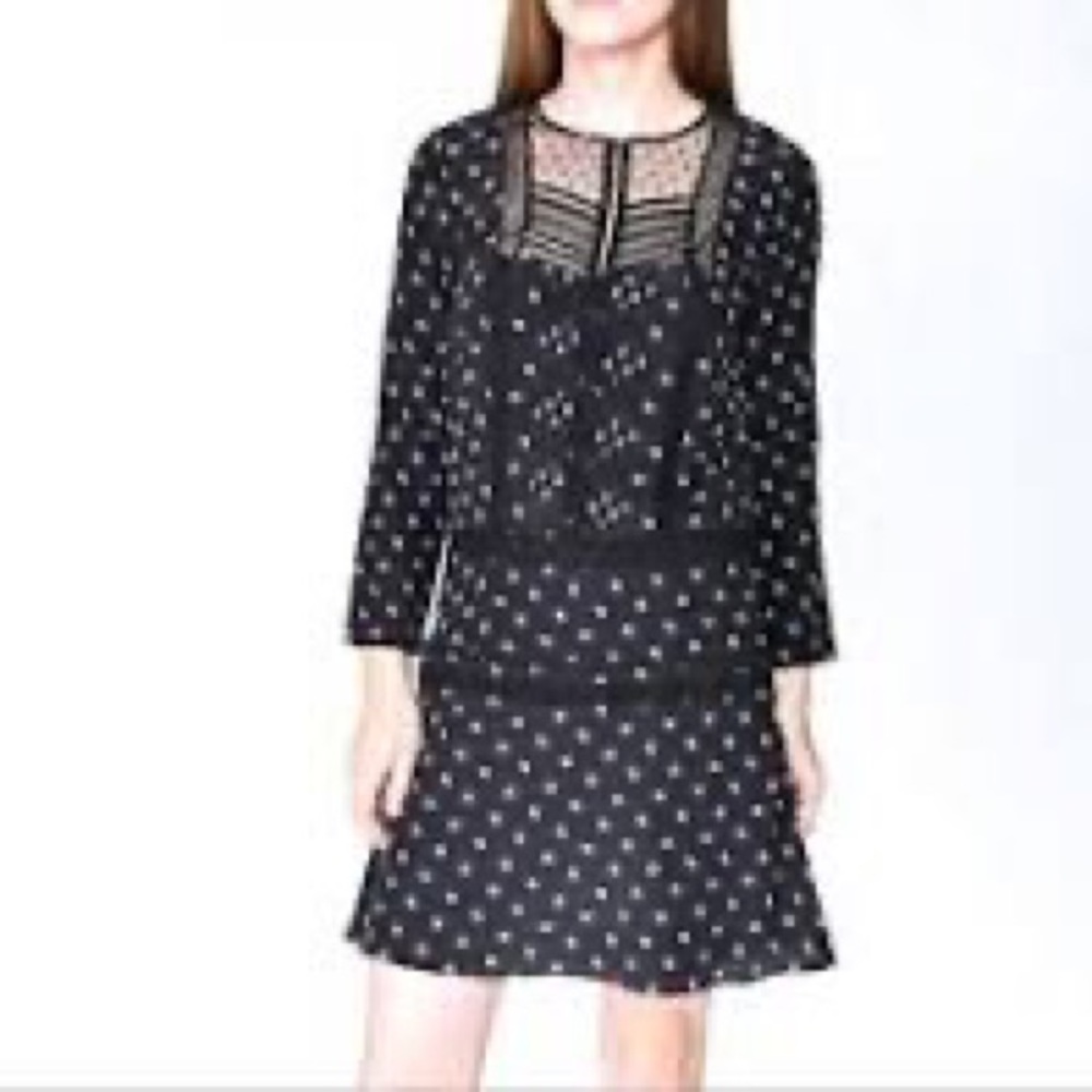 Veronica Beard Jasmine Silk Boho Dress. Lace and Macrame insets. EUC! - Picture 5 of 16